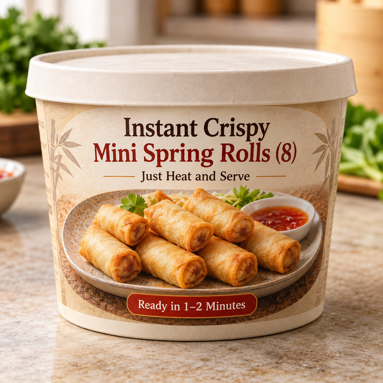 Instant Crispy Mini Spring Rolls (8)