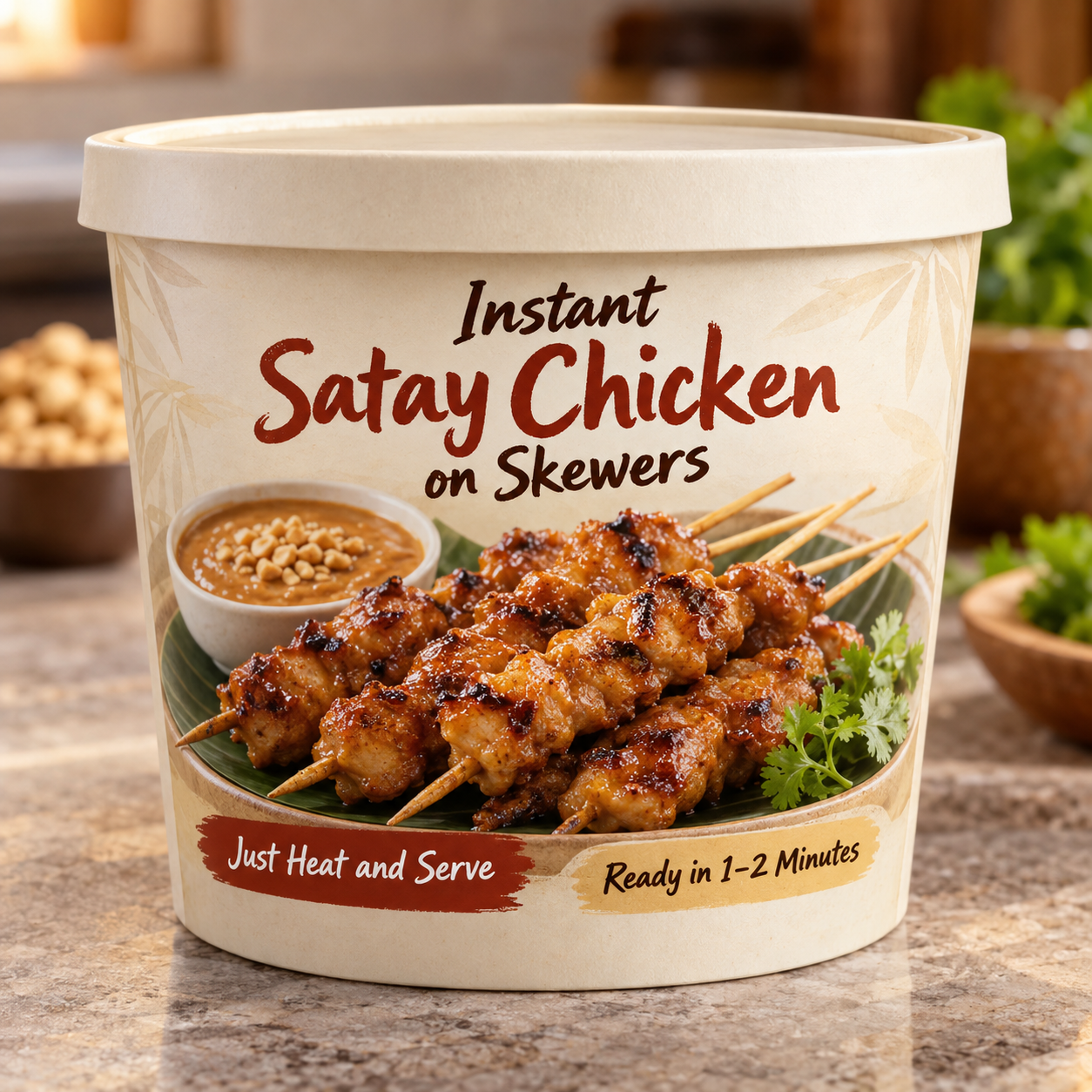 Instant Satay Chicken on Skewers